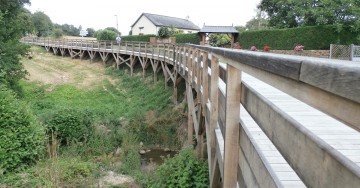 Passerelle chêne et robinier