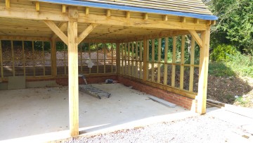 Oak framed garage